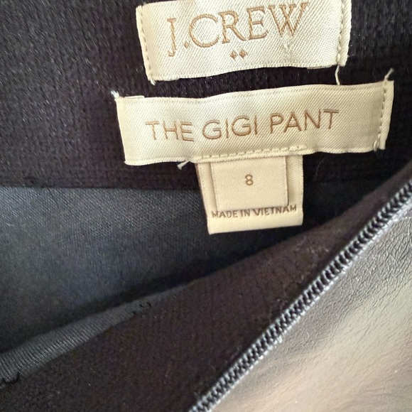 J. Crew Black Faux Leather Gigi Pants 8 - Picture 6 of 6